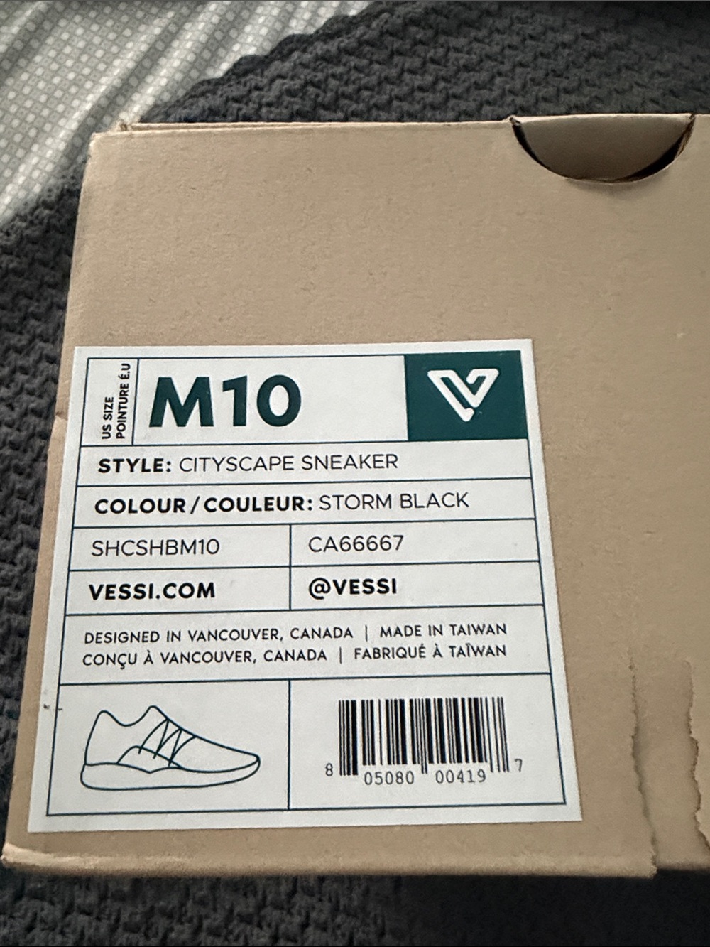 Vessi Cityscape Sneaker M10 – Storm Black